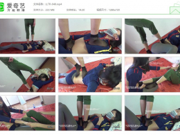 【LULU和甜儿】甜儿公主绿军装黑丝虐踩LULU