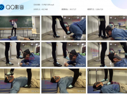 商务女主_恋足培训：学院美女生的工作鞋践踏