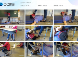 商务女主_恋足培训班：商务美女的黑扣带鞋