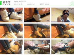 【婧児小主】恋足系列 女友的小白鞋与肉色短丝袜的味道