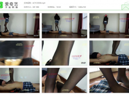 艾彩原创_纯纯黑丝休闲鞋踩踏，特写黑丝