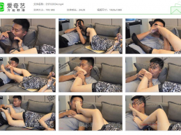 第5风格_小姐姐躺在沙发上休息享受舔脚服务