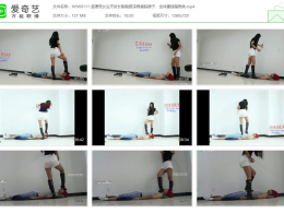 小黑屋_超漂亮女主天依长靴靴跟深喉虐踩脖子，全体重践踏贱狗