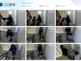 【冷柔】楼道狂扇两贱m耳光